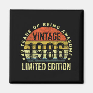 Íman Edição Limitada Vintage 1986 40 Anos 40º Aniversár