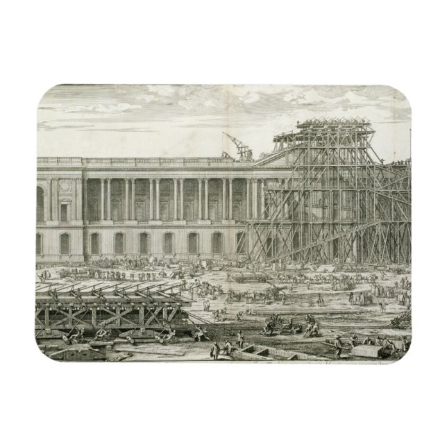 Íman Edifício da entrada principal do Louvre, Paris (Horizontal)