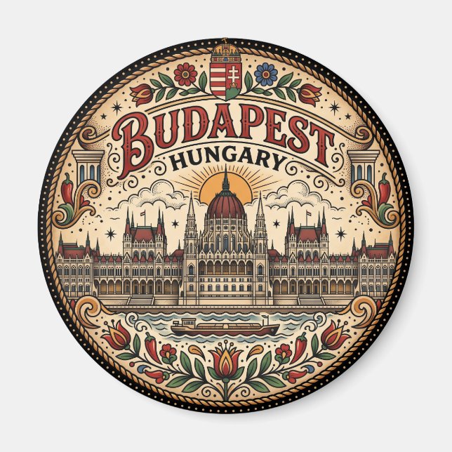 Íman Edifício do Parlamento de Budapeste Hungria (Frente)