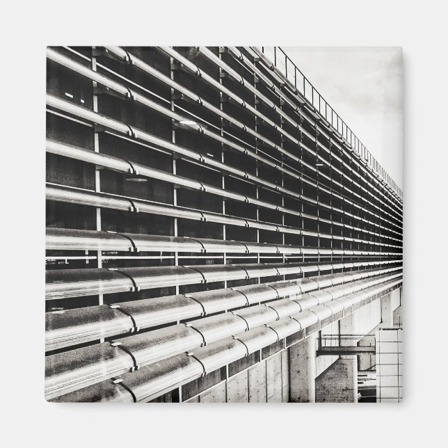 Íman Edifício industrial Magneta branca e preta (Frente)