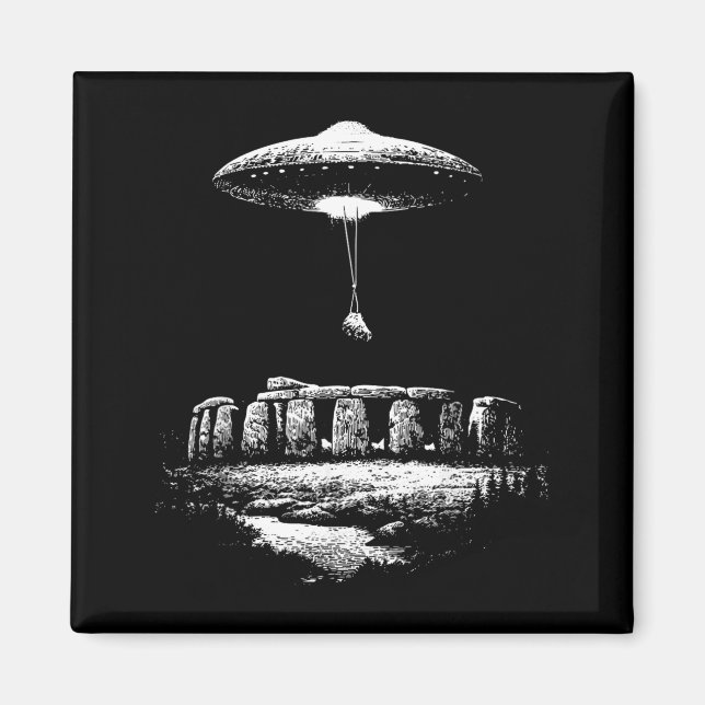 Íman Edifício Ovni Stonehenge Teoria Alien Sci Fi Engra (Frente)