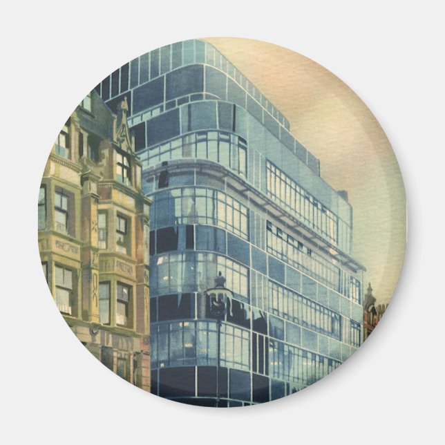 Íman Edifício Vintage Daily Express na Fleet Street (Frente)