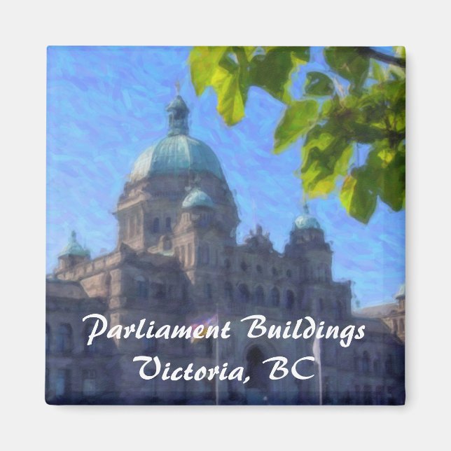 Íman Edifícios do Parlamento, Victoria, BC Magnet (Frente)
