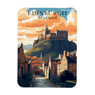 Íman Edinburgh Castle Scotland Postcard Viagem Magnet