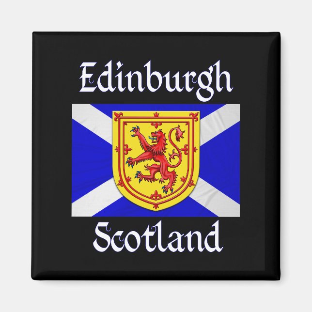 Íman Edinburgh Scotland Lion Rampant Scottish Flag (Frente)