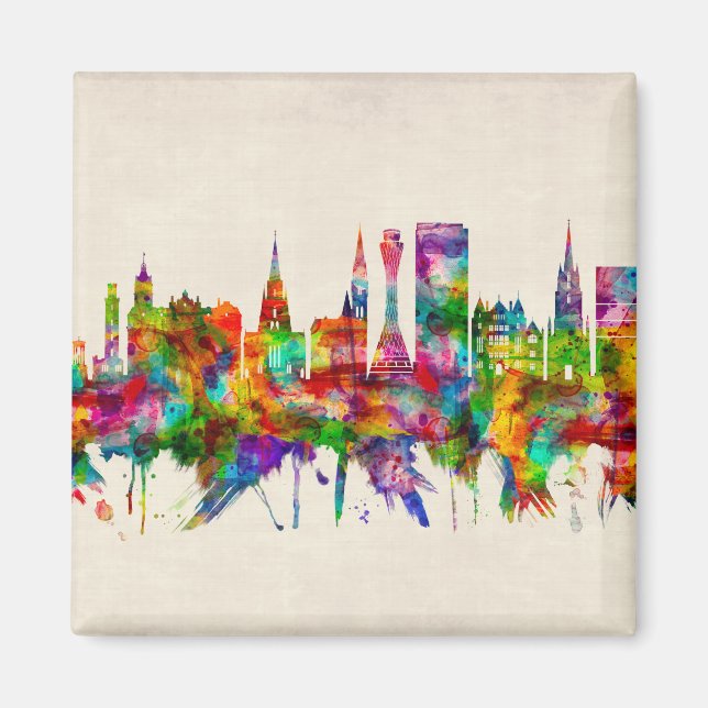 Íman Edinburgh Scotland Skyline (Frente)