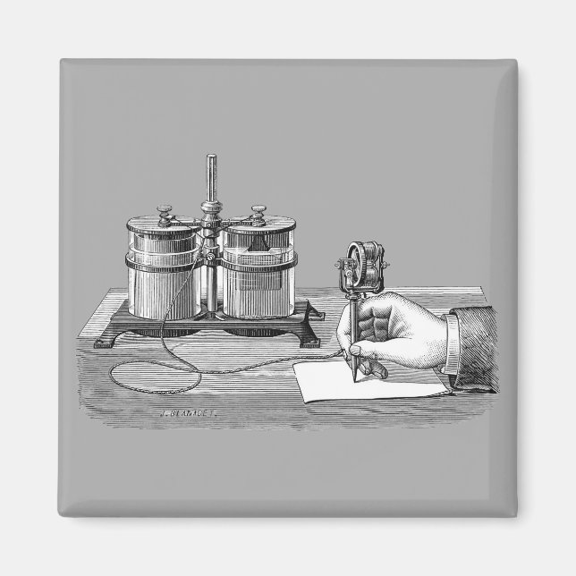 Íman Edison Antique Steampunk Writer (Frente)
