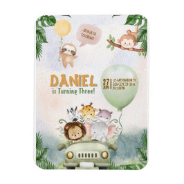 Íman Editable Safari Birthday Invitation