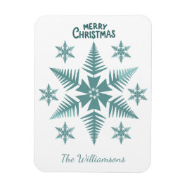 Íman Editable Snowflake Christmas/Holiday