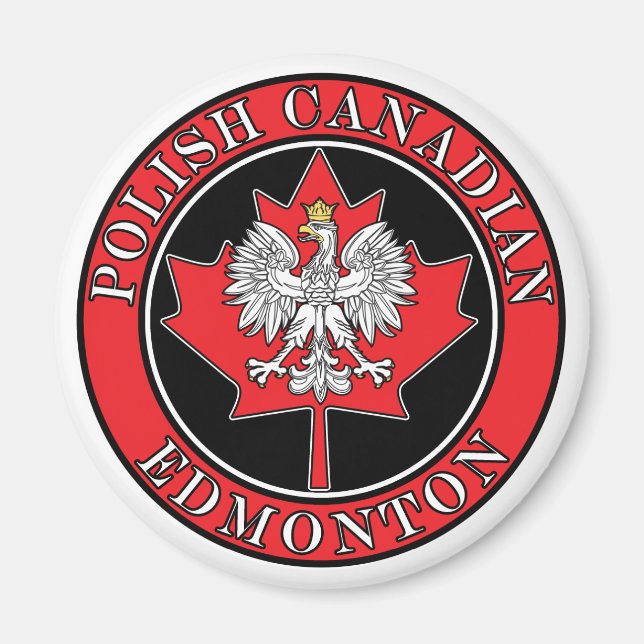 Íman Edmonton Round Polonês Folha (Frente)