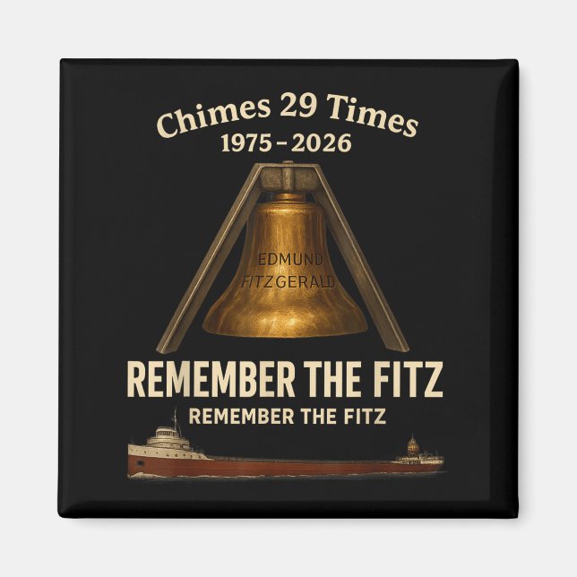 Íman Edmund Fitzgerald, Remember The Fitz Great Lakes M (Frente)