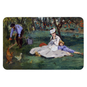 Íman Edouard Manet - A família Monet em seu jardim