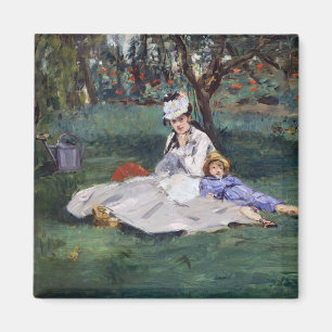 Íman Edouard Manet - A família Monet no seu jardim