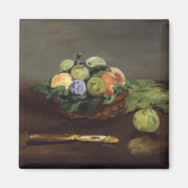 Íman Edouard Manet - Cesto de Frutas (Frente)