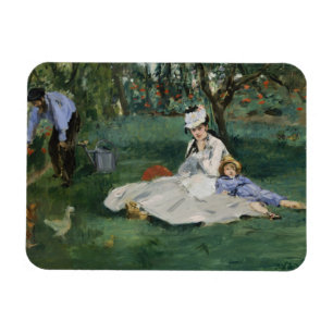 Íman Edouard Manet - família de Monet em seu jardim