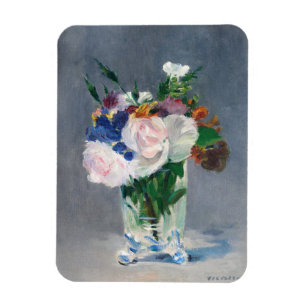 Íman Edouard Manet - Flores em um vaso de cristal