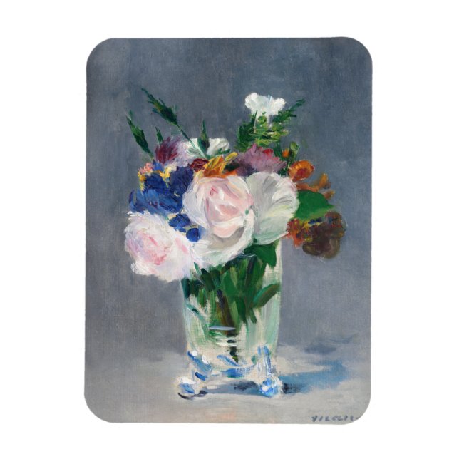Íman Edouard Manet - Flores em um vaso de cristal (Vertical)