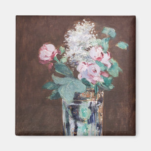 Íman Edouard Manet - Flores em um Vaso de Cristal