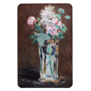 Íman Edouard Manet - Flores em um vaso de cristal