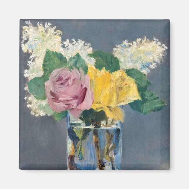 Íman Edouard Manet - Lilacs e Rosas (Frente)