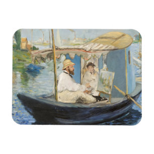 Íman Edouard Manet - Pintura Monet no Barco Estúdio