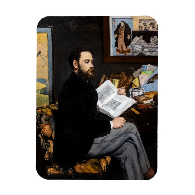 Íman Edouard Manet - Retrato de Emile Zola (Vertical)