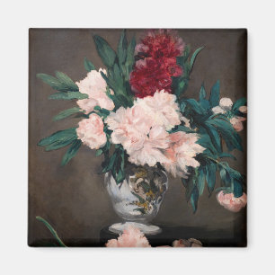 Íman Edouard Manet - Vaso de Peônias em Pequeno Pedesta
