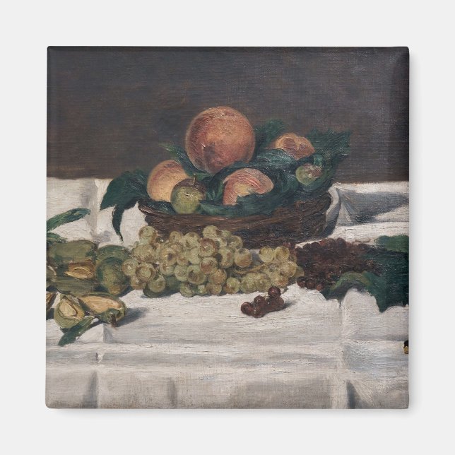 Íman Edouard Manet - Vida estática, Frutas em uma Mesa (Frente)