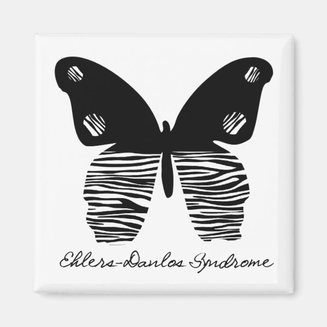 Íman EDS Butterfly Zebra Stripe Magnet (Frente)