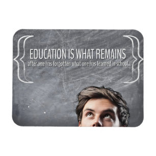 Íman "Educação", citação inspiracional flexível