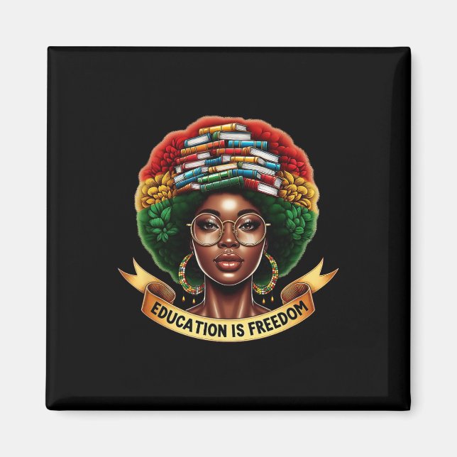 Íman Educação do Mês da História Negra É Literacia Libe (Frente)