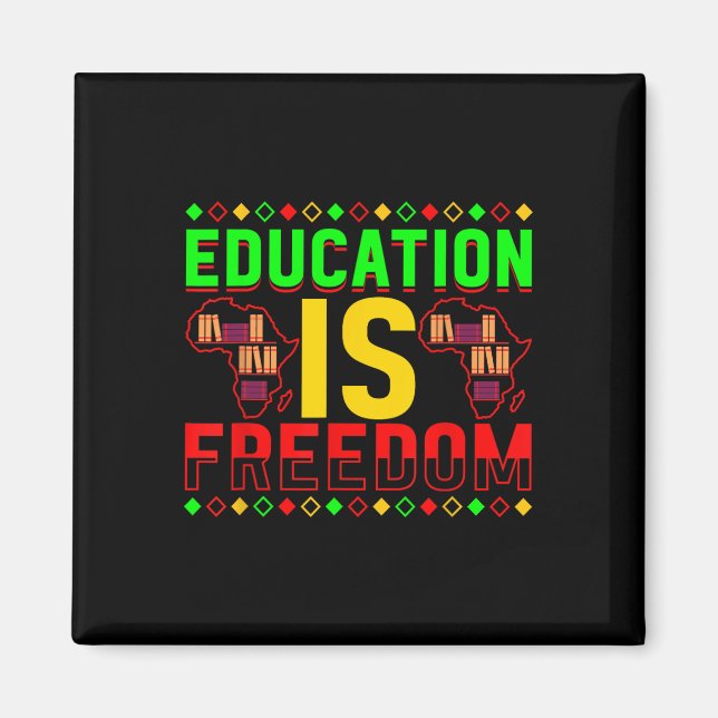 Íman Educação É Liberdade História Negra Afro-Americana (Frente)