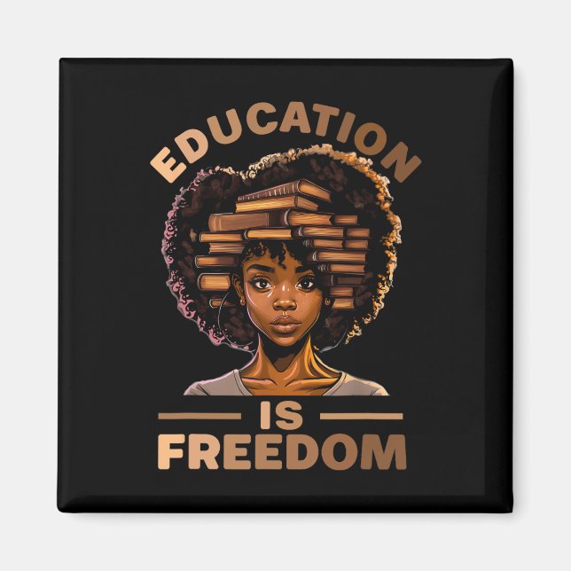 Íman Educação É Liberdade História Negra Afro-Americana (Frente)