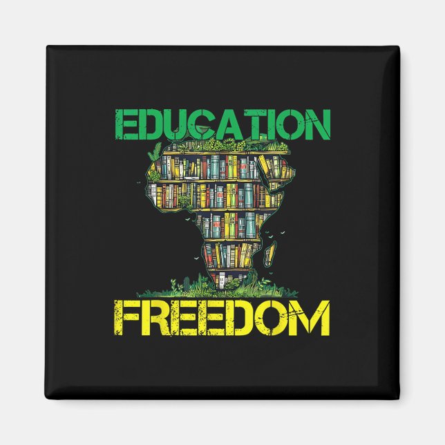 Íman Educação é Liberdade História Negra Mês Africano T (Frente)