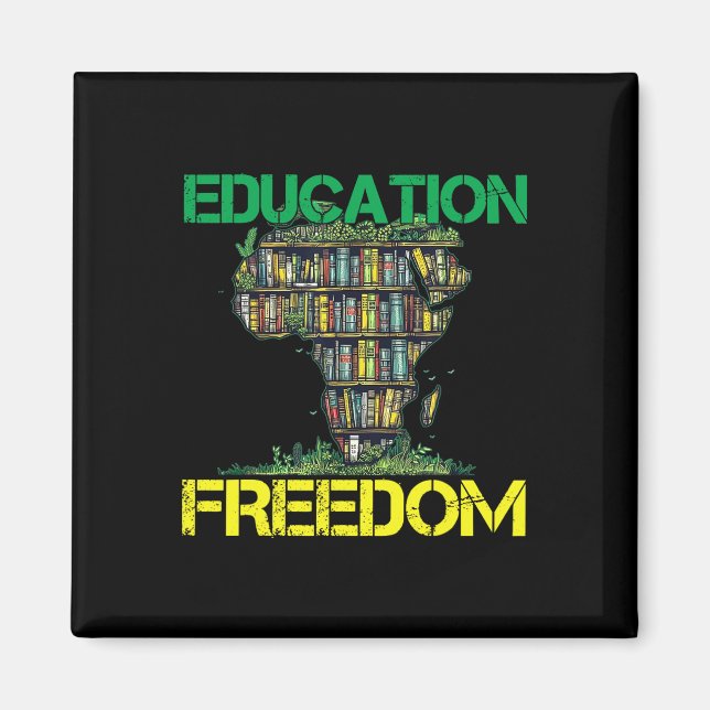Íman Educação É Liberdade Mês da História Africana Negr (Frente)