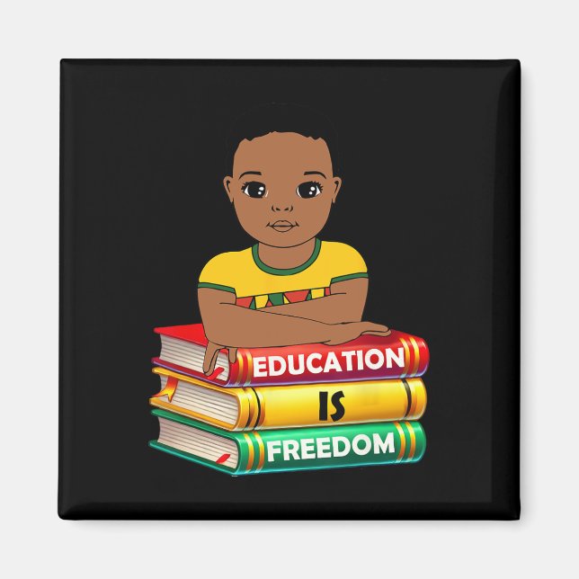 Íman Educação É Liberdade Mês da História Negra African (Frente)