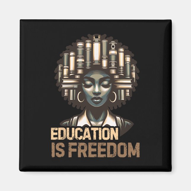 Íman Educação É Liberdade Mês da História Negra Chá Pre (Frente)