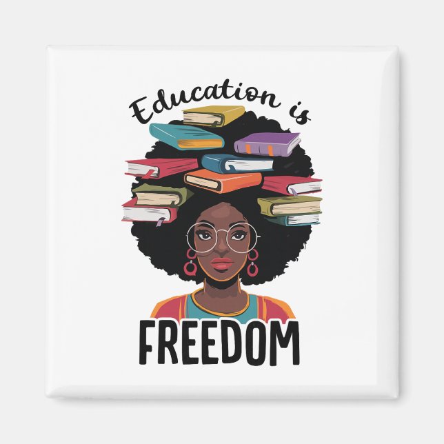 Íman Educação É Liberdade Professor Mês da História Neg (Frente)