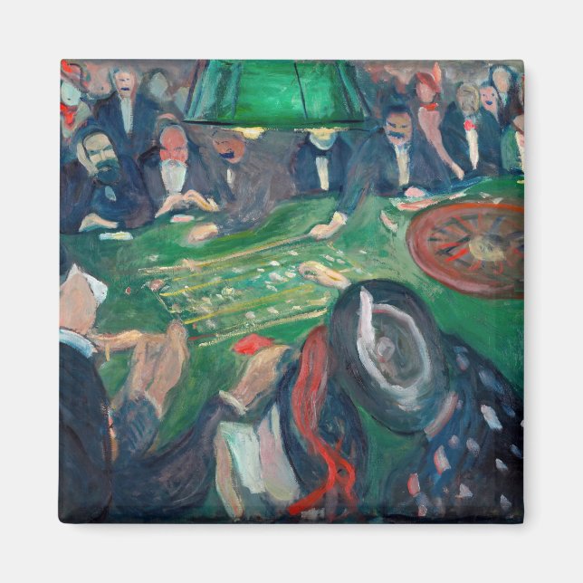 Íman Edvard Munch - A Mesa Roulette em Monte Carlo (Frente)