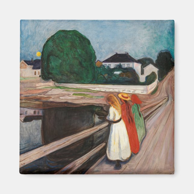Íman Edvard Munch - As Raparigas na Ponte (Frente)