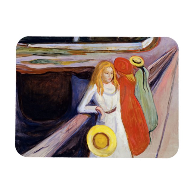 Íman Edvard Munch - As raparigas na Ponte 1901 (Horizontal)