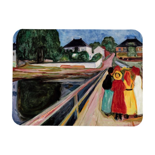 Íman Edvard Munch - As raparigas na Ponte 1902 (Horizontal)