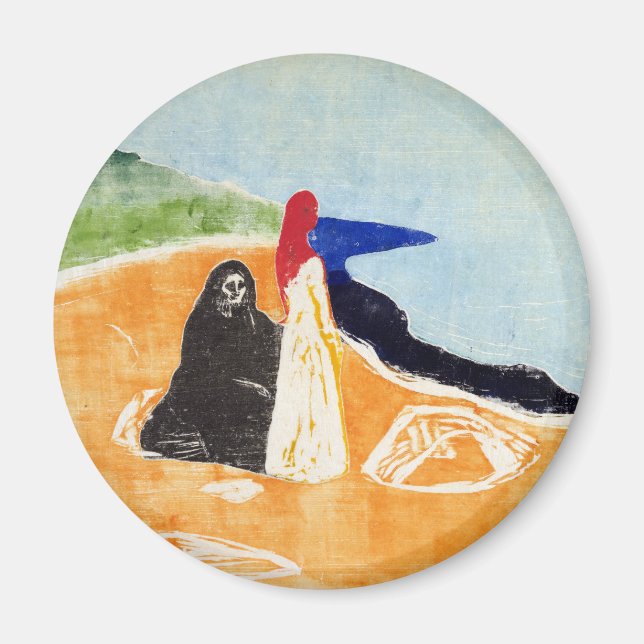 Íman Edvard Munch, duas mulheres na orla (Frente)
