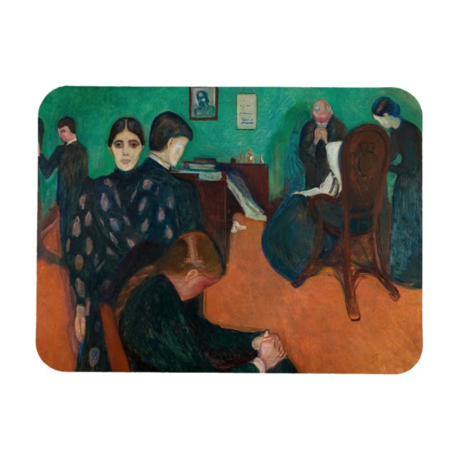 Íman Edvard Munch - Morte na enfermaria v1 (Horizontal)