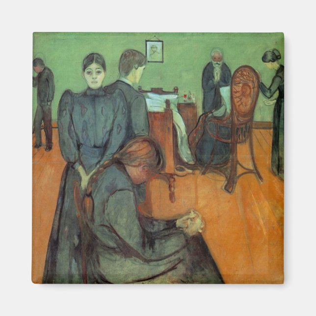 Íman Edvard Munch - Morte No Quarto De Doença De 1895 (Frente)