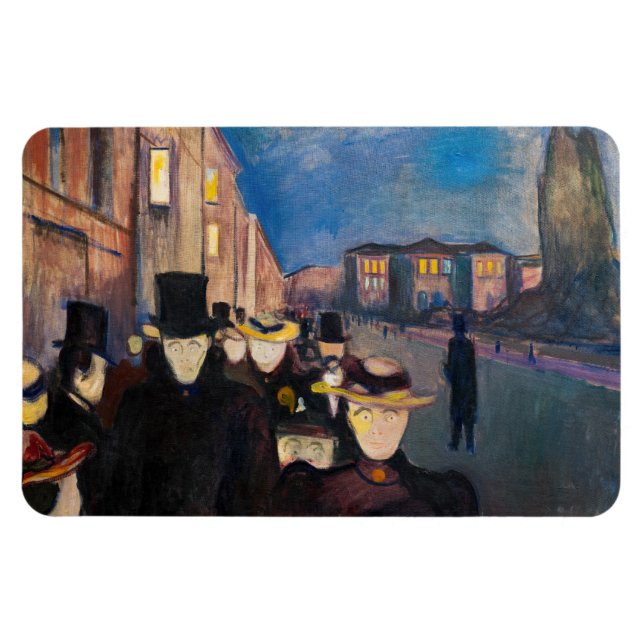 Íman Edvard Munch - Noite em Karl Johan Street (Horizontal)
