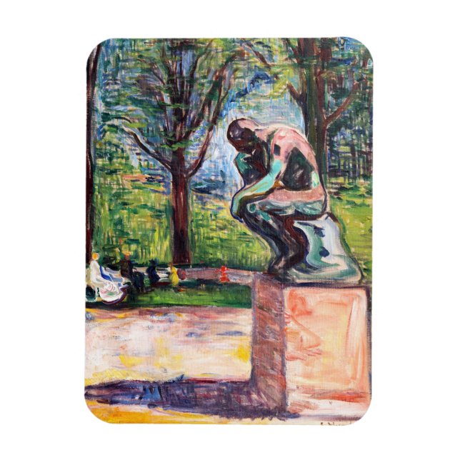 Íman Edvard Munch - O Pensador de Rodin (Vertical)