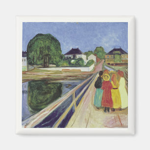 Íman Edvard Munch Painting Girls on the Bridge (c 1902)