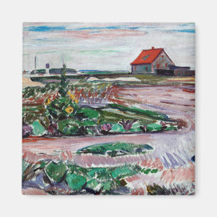 Íman Edvard Munch - Seashore. Paisagem perto de Lubeck
