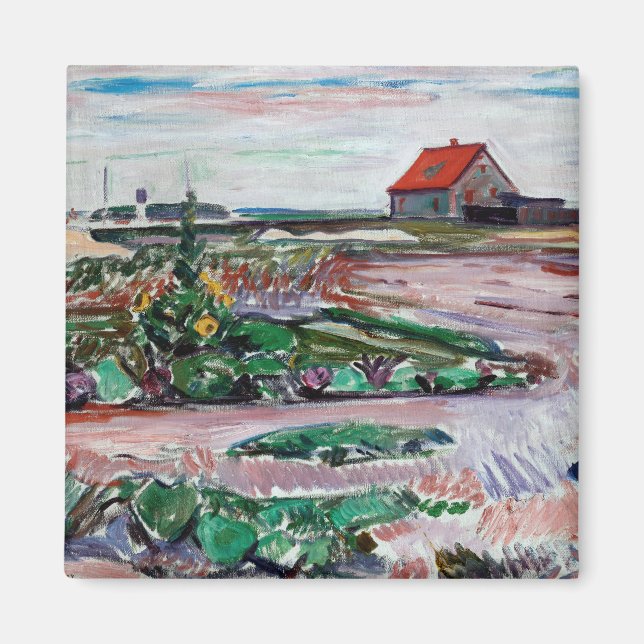 Íman Edvard Munch - Seashore. Paisagem perto de Lubeck (Frente)